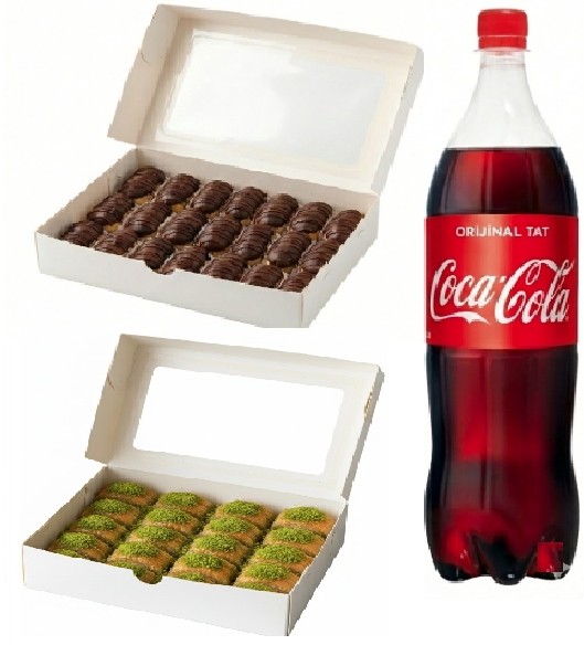 1 kg Ekler Dahil Fıstıklı Baklava Menüsü Siirt pasta