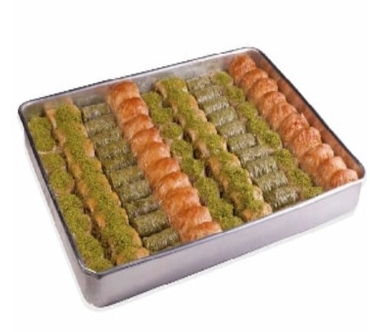 2500 Gr ( 2.5 Kg ) Karışık Cevizli ve Fıstıklı Baklava Siirt pasta