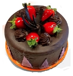 4 ile 6 kişilik yuvarlak çikolatalı yaş pasta Siirt pasta