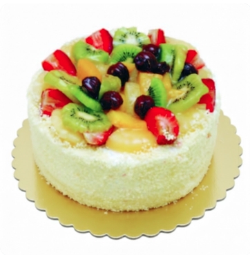 6-9 Kişilik Şık ve Lezzetli Karışık Meyveli Tasarım Pasta Siirt pasta
