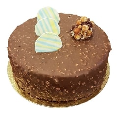 6-9 Kişilik Yuvarlak Sade Çikolatalı Yaş Pasta Siirt pasta