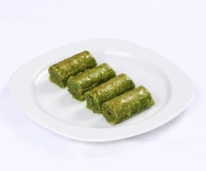 750 Gr Fıstık Sarma Tatlısı - Yoğun Yeşil Renk Siirt pasta