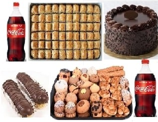 Çikolata ve Şerbetli Tatlı Keyfi Yaş Pasta ve Baklava Avantaj Seti Siirt pasta