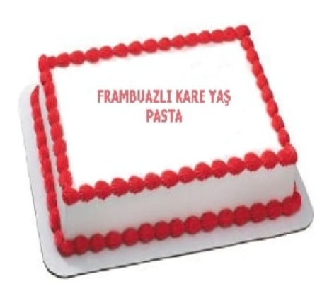 Özel Yapım 45 Kişilik Kare Dikdörtgen Frambuazlı Pasta Siirt pasta